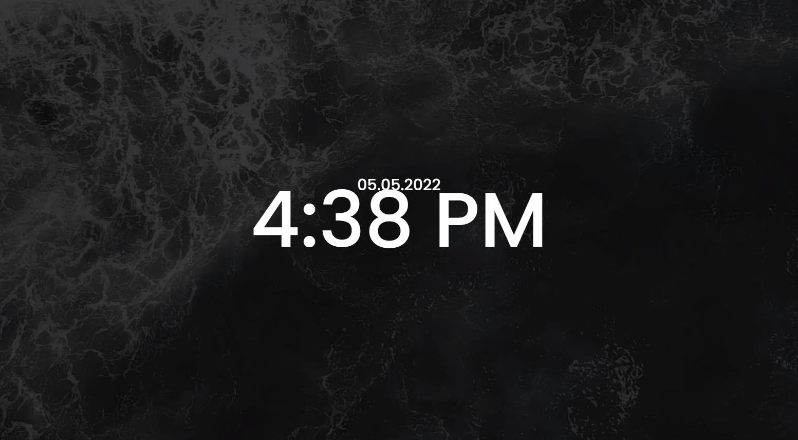 《Wallpaper Engine》黑白海浪背景记时动态壁纸