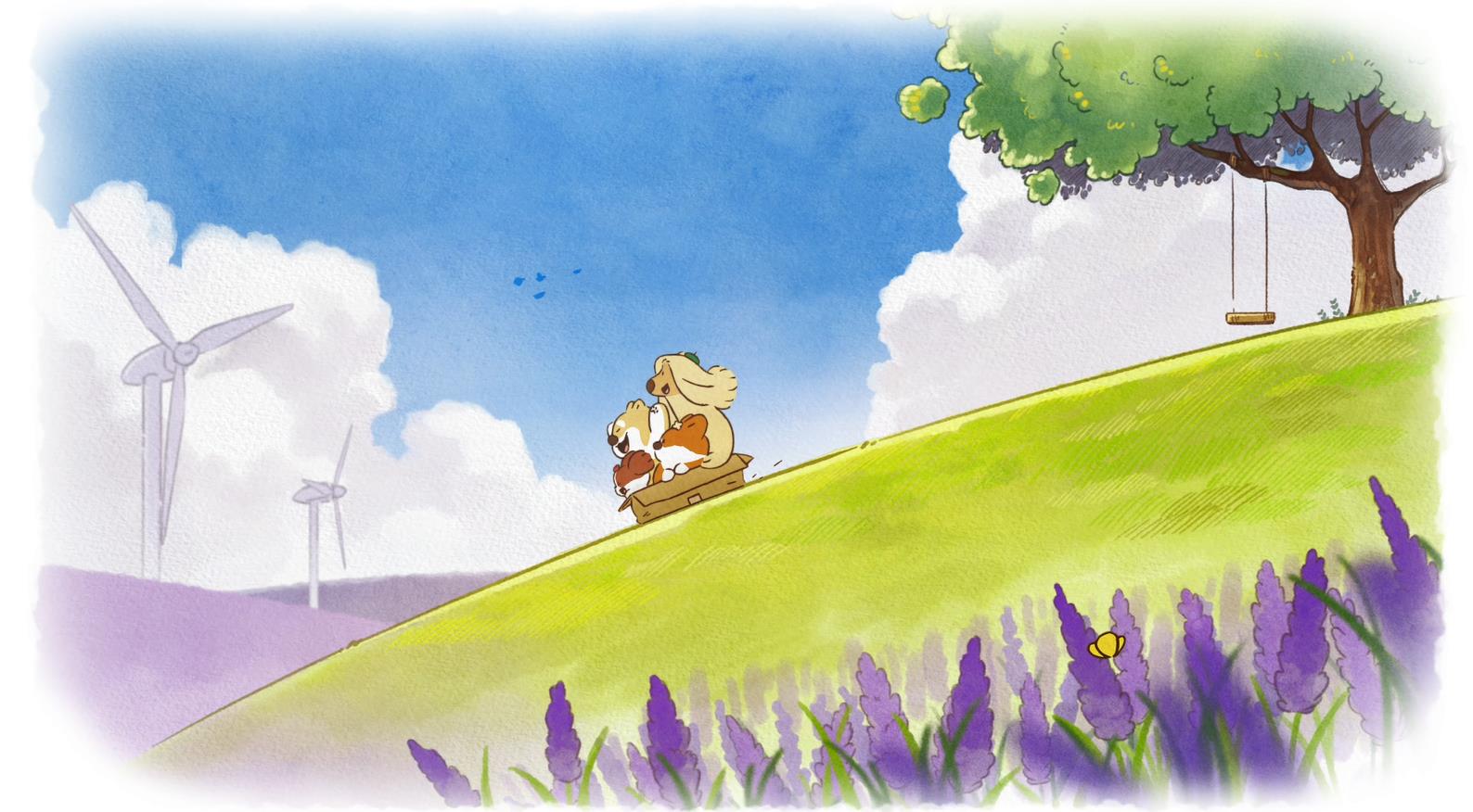 《Wallpaper Engine》狗狗们的草上滑行动态壁纸