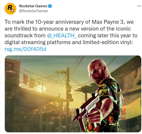 《马克思佩恩3》十周年 R星推出原声音乐集
