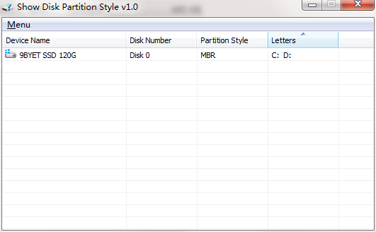 Show Disk Partition Style1.1