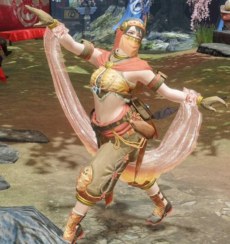 《怪物猎人：崛起》女性搔鸟套增加薄纱MOD