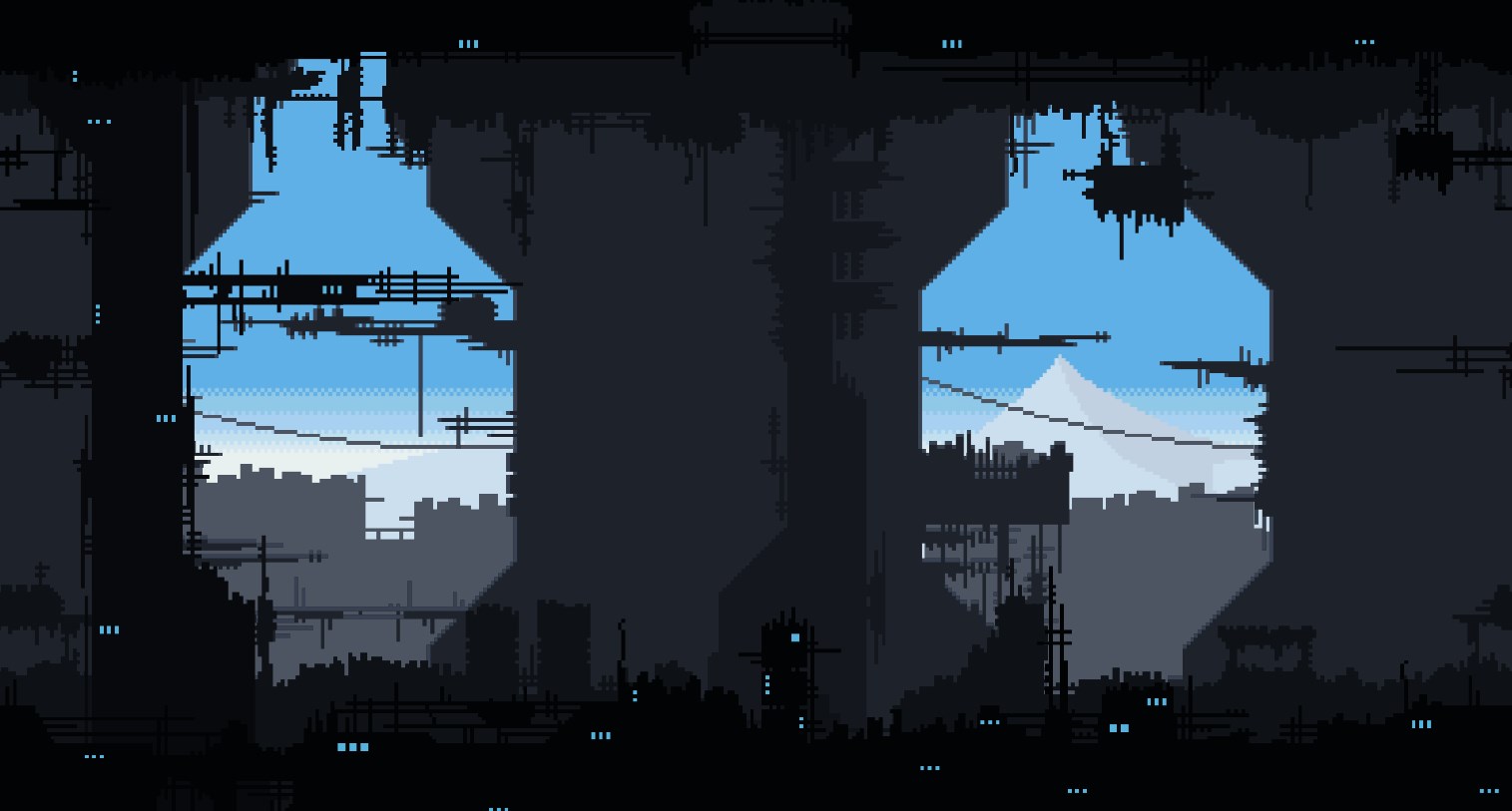 《Wallpaper Engine》像素风巨型城市结构横轴动态壁纸