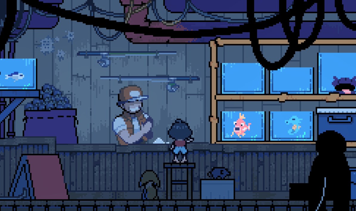 《Wallpaper Engine》像素风水系宝可梦小店动态壁纸