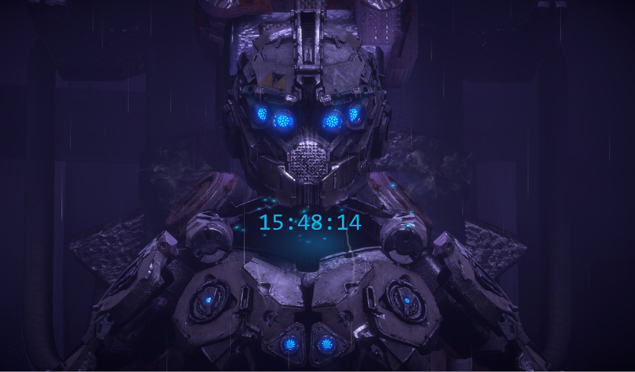 《Wallpaper Engine》四眼机器人记时动态壁纸