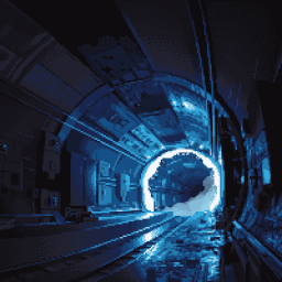 《Wallpaper Engine》像素风地下传送隧道动态壁纸