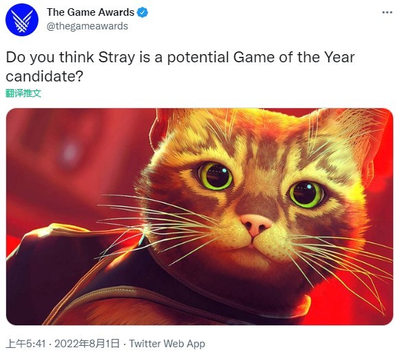 TGA官方发文征求意见《迷失》是否该入选年度游戏