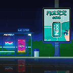 《Wallpaper Engine》像素风雨中的露天车站动态壁纸