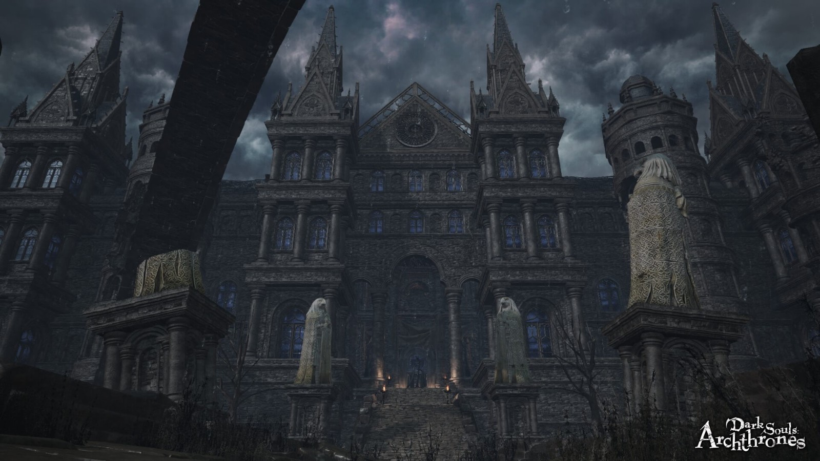 《黑暗之魂3》大型Mod远古王座新图 黑暗城堡宏伟壮丽