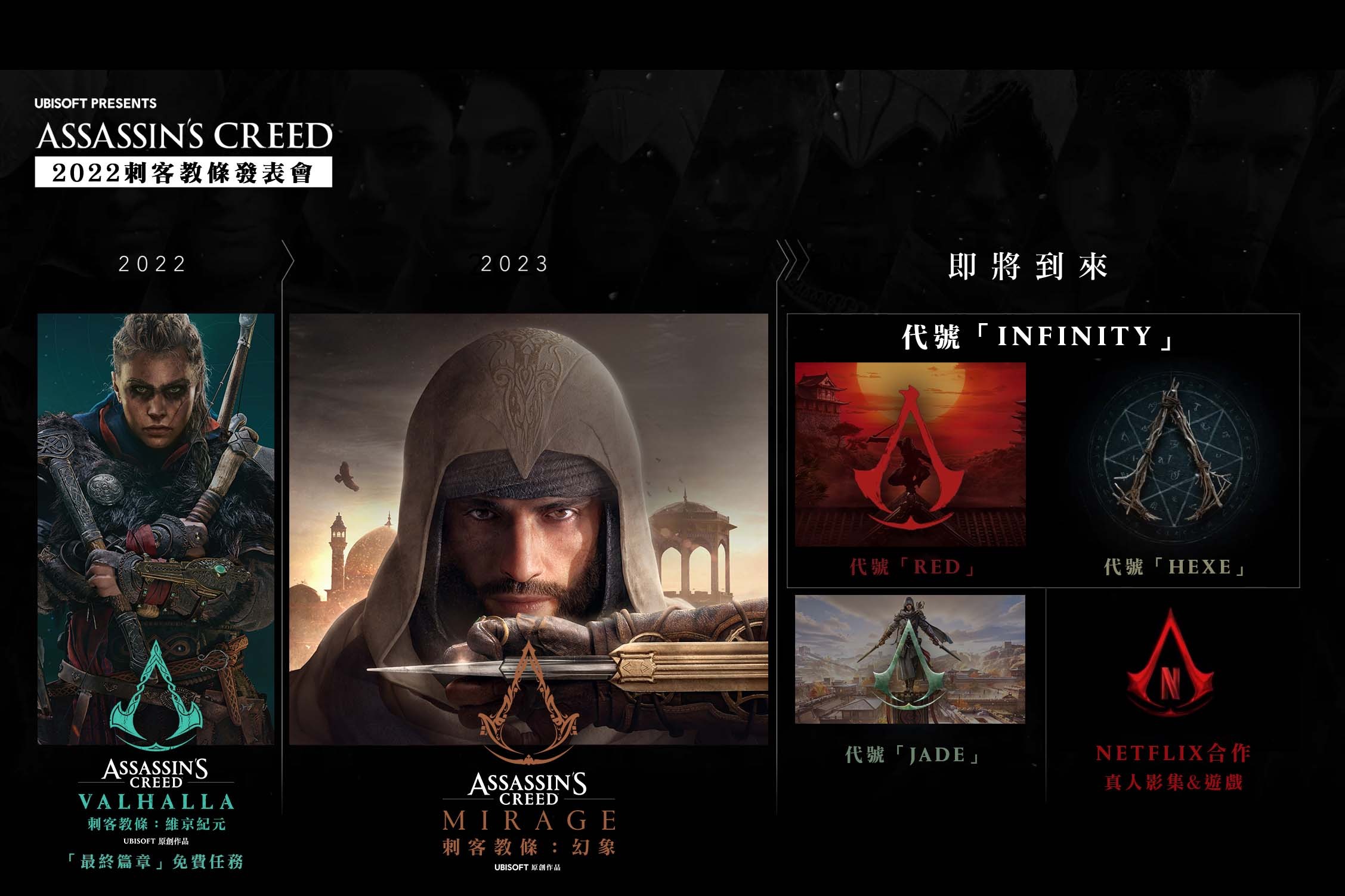 5款未来《刺客信条》公布：中国+日本+恐怖+多人游戏