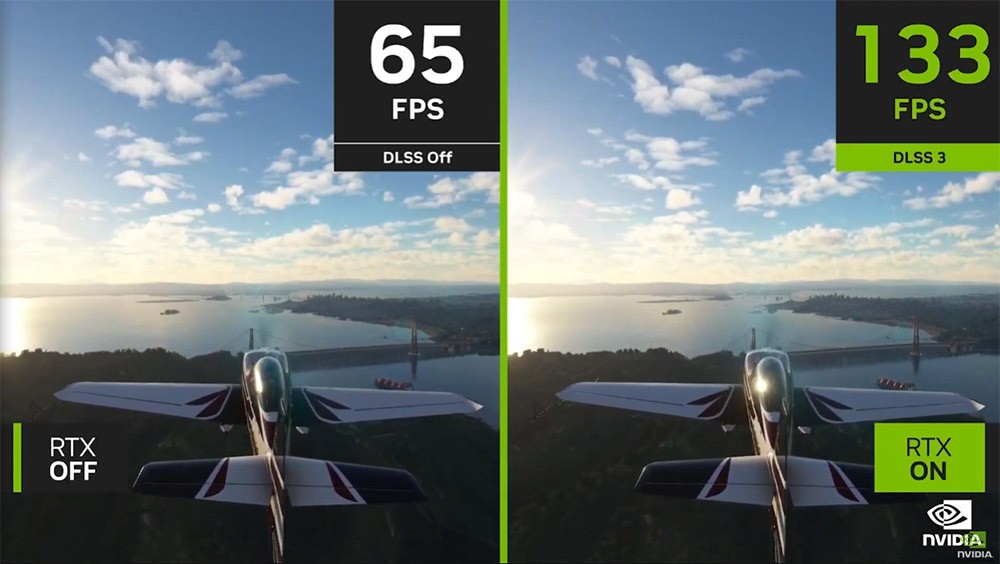 DLSS3加持下打开光追《微软飞行模拟》帧率翻倍