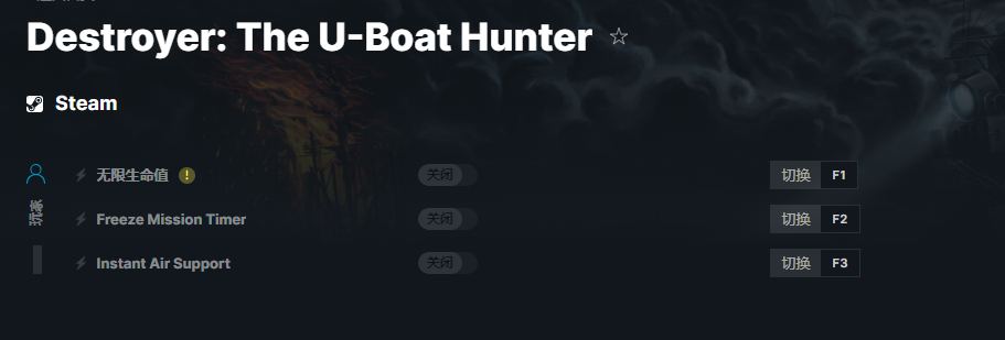 《驱逐舰：U艇猎手》v2022.10.08三项修改器[MrAntiFun]