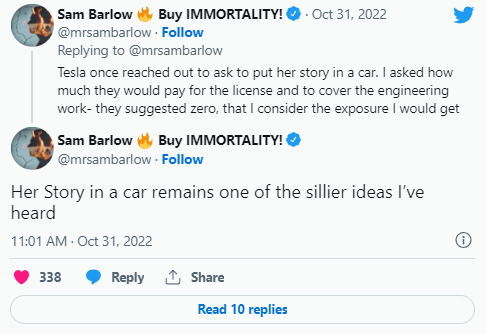 特斯拉曾邀请《她的故事》加入车载游戏 但拒绝出钱