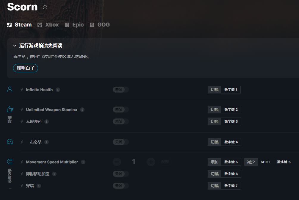 《蔑视》v2022.11.1七项修改器[GreenHouse]