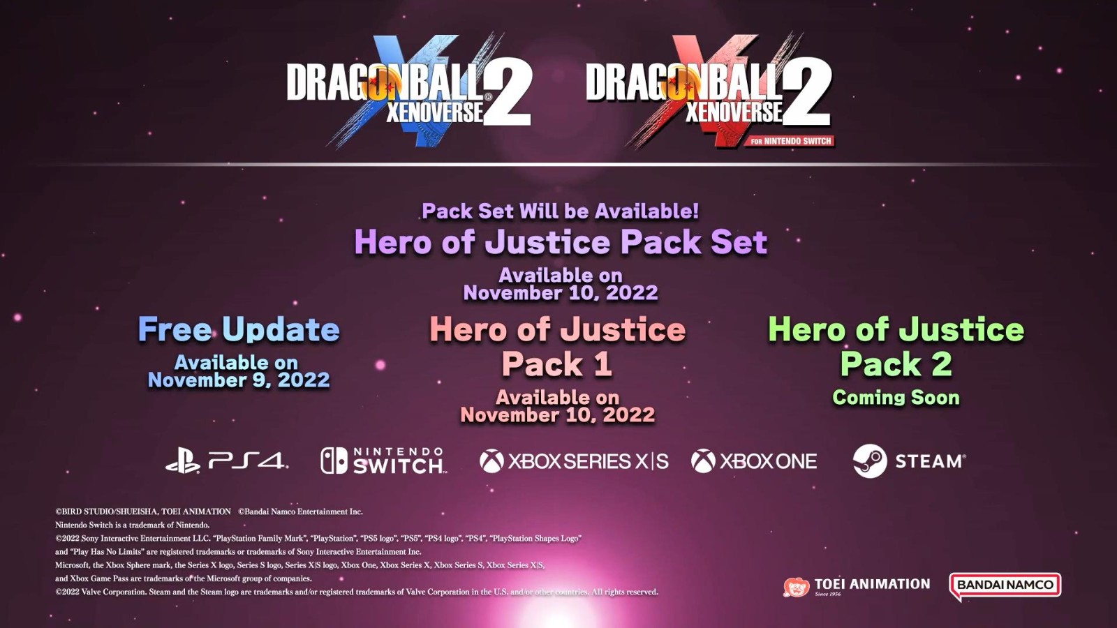 《龙珠：超宇宙2》DLC“正义英雄包”发售预告 11月10日推出