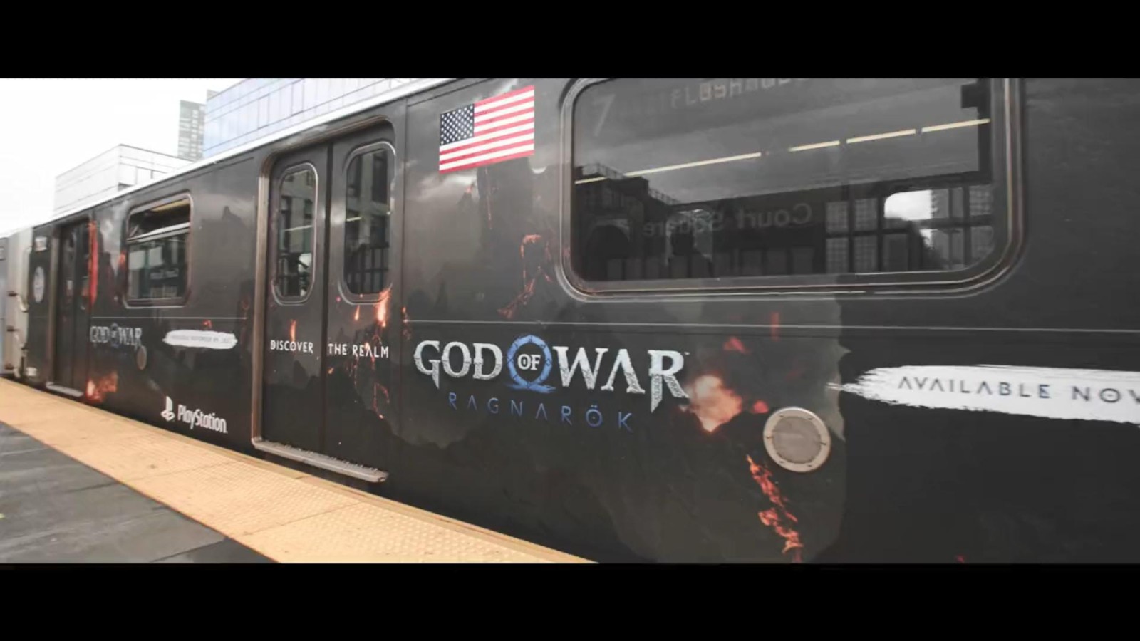 《战神：战神黄昏》新宣发广告 改造纽约地铁站满满“北欧风”