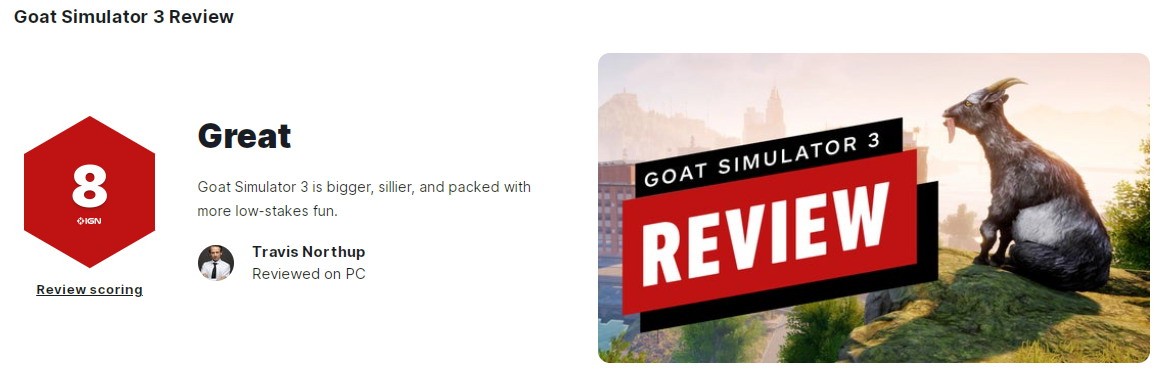 《模拟山羊3》IGN评8分 更沙雕充满许多乐趣！