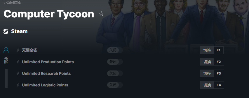 《电脑大亨》v2022.11.24四项修改器[MrAntiFun]