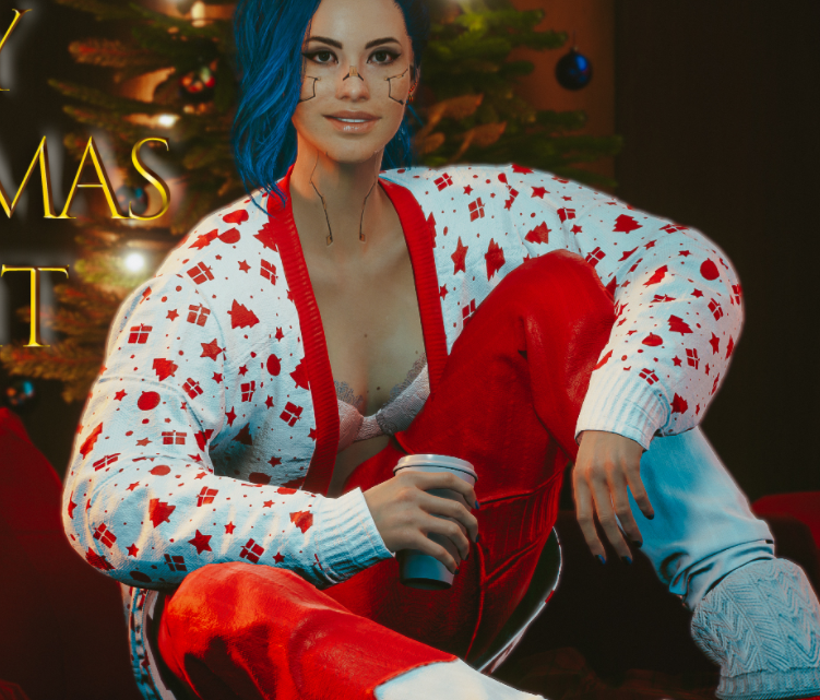 《赛博朋克2077》圣诞舒适装束MOD