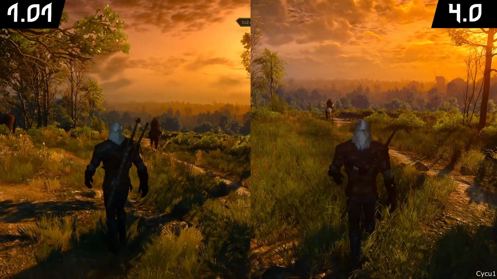 《巫师3》PC画面对比：首发版vs次世代版