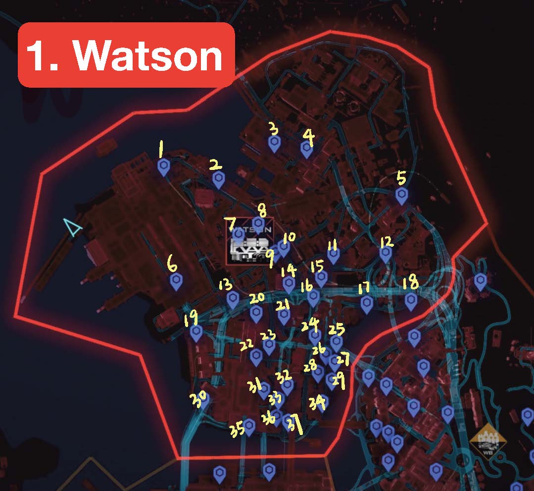 赛博朋克2077沃森区的传送点在哪里