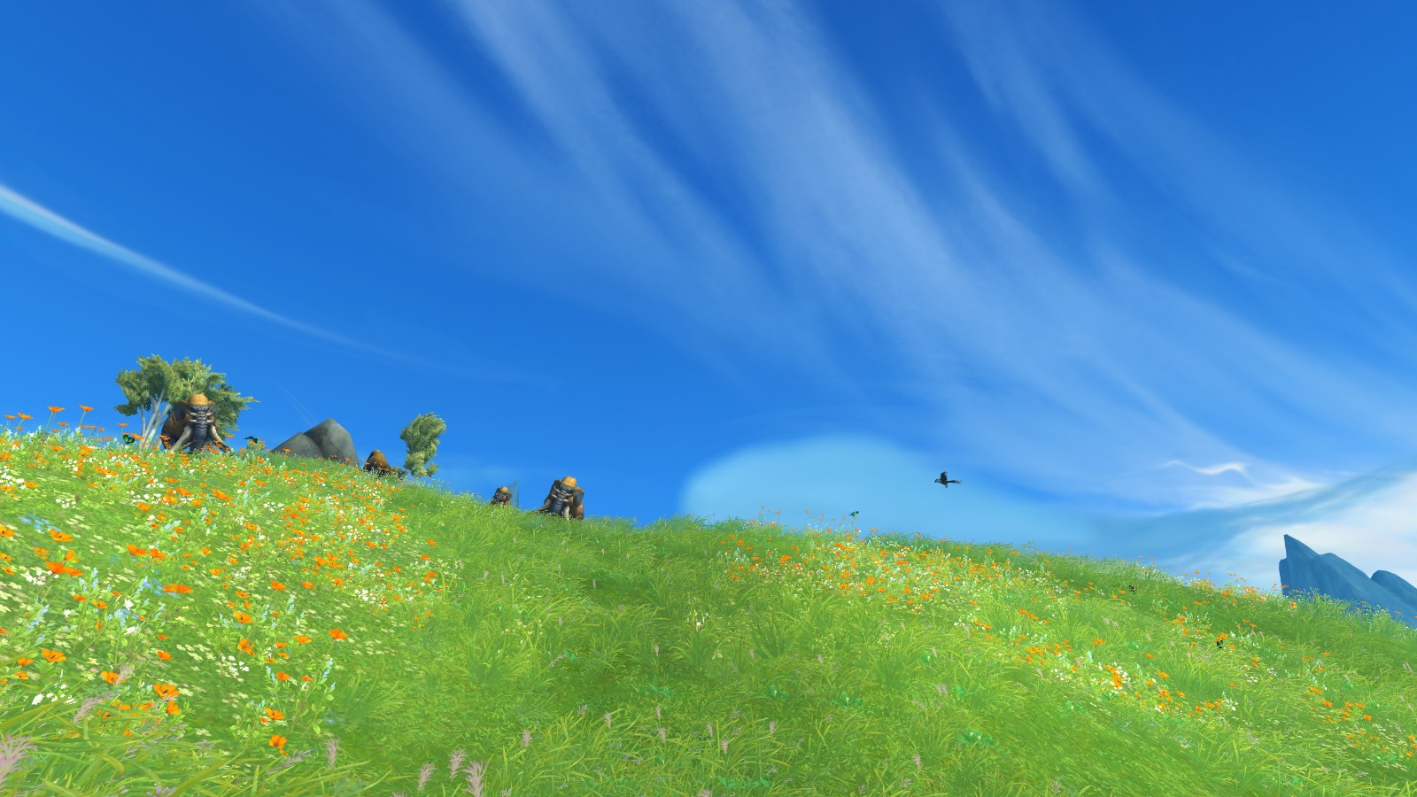玩家在《魔兽》中重现WinXP默认壁纸 风景太美了