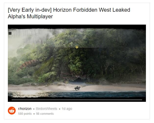 《地平线：西之绝境》多人游戏版早期开发视频泄露