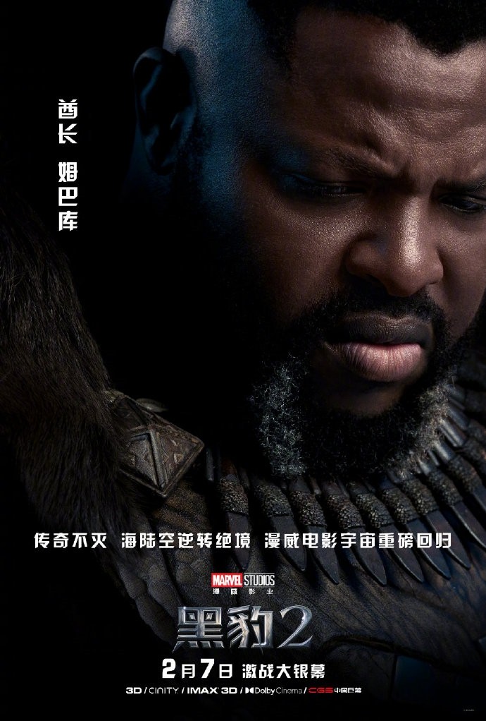 《黑豹2》中国角色海报：瓦坎达英雄集结 2月7日上映