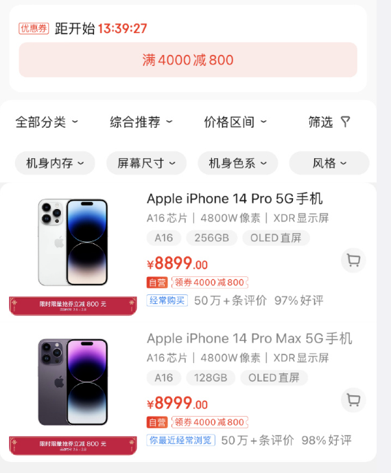 iPhone 14 Pro将全系降价700元：几乎覆盖所有授权店