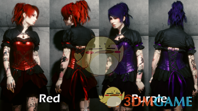 《赛博朋克2077》六号白银商店-FFVII克劳德女装MOD下载