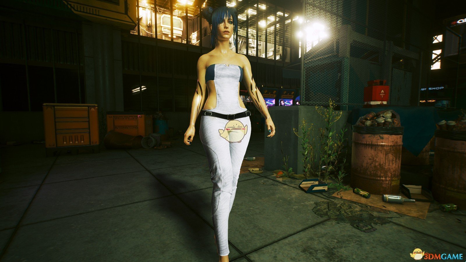 《赛博朋克2077》M.R镂空连体裤MOD下载