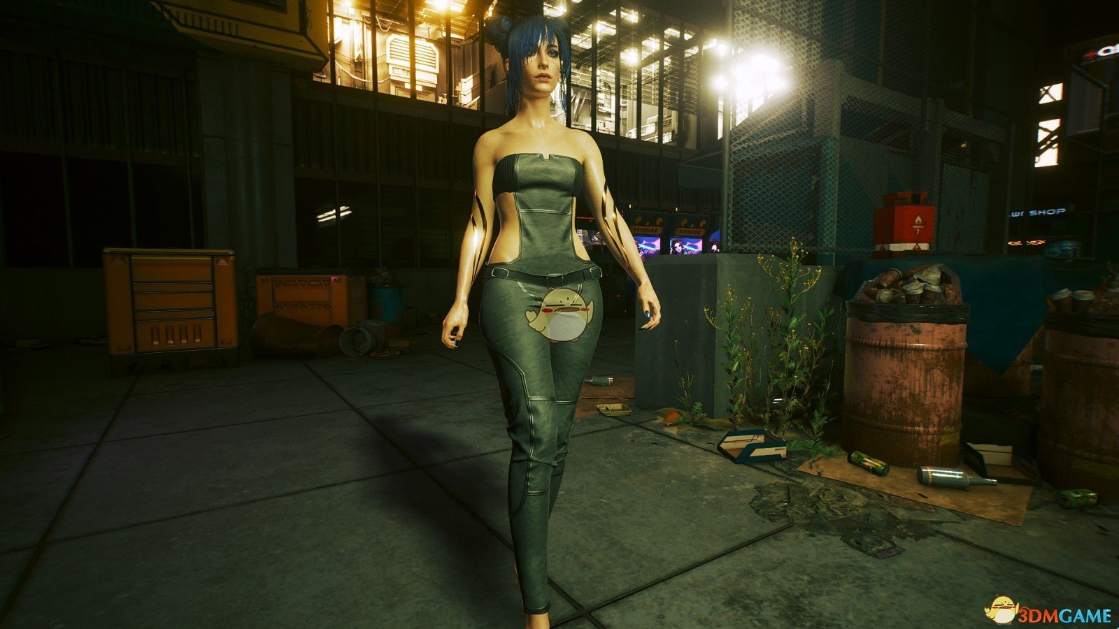 《赛博朋克2077》M.R镂空连体裤MOD下载