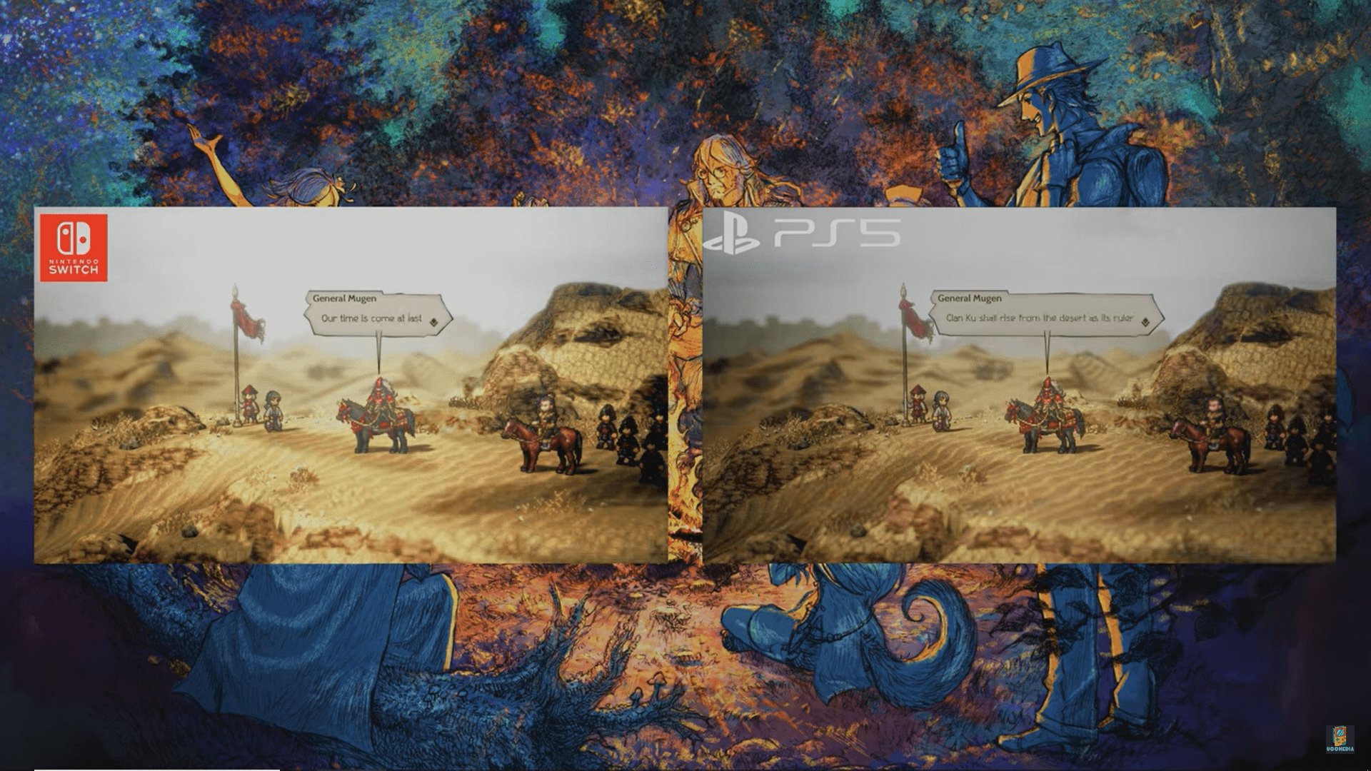 《八方旅人2》PS5  VS  Switch画质对比
