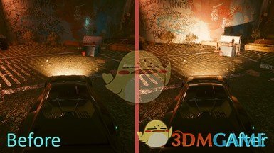 《赛博朋克2077》加长改进前车灯MOD下载