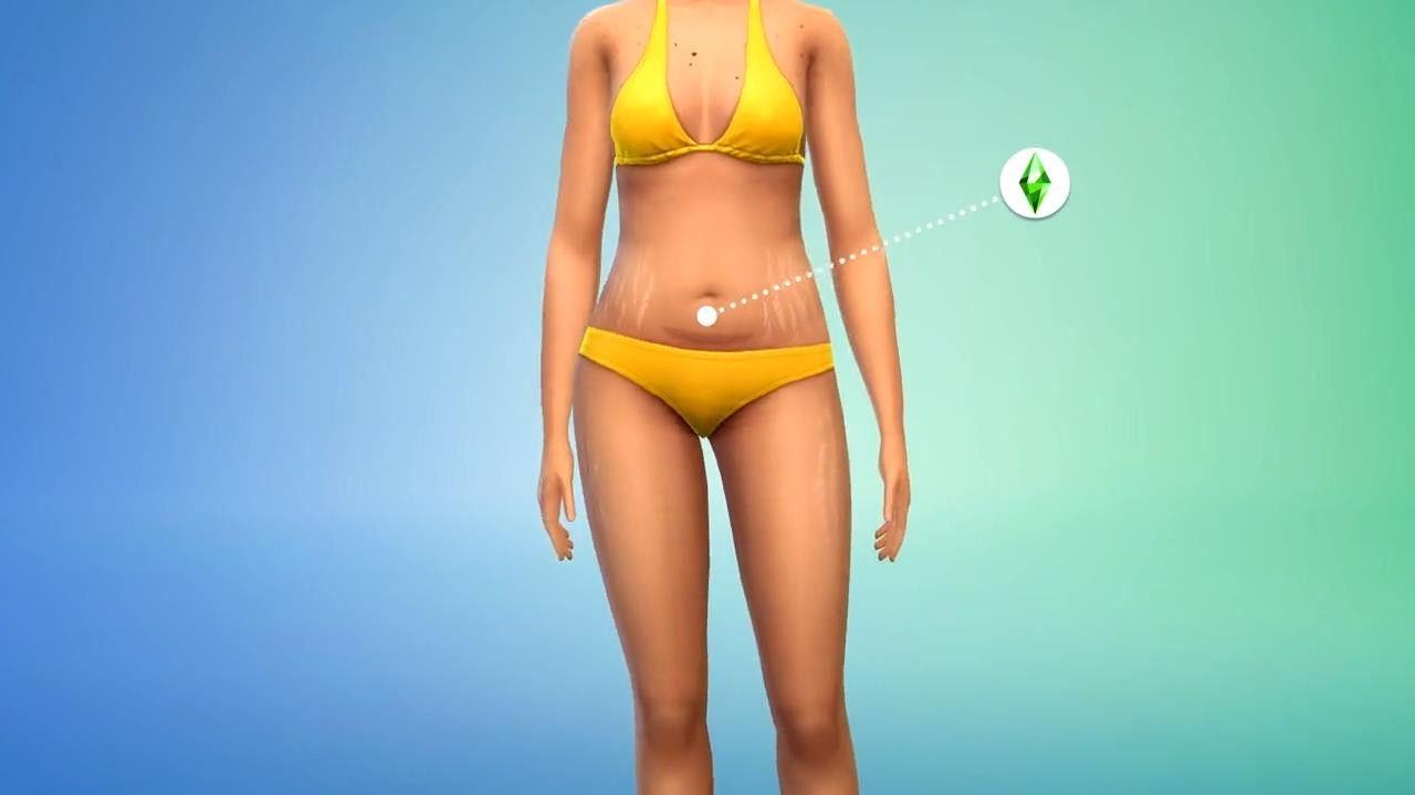 《模拟人生4》增加更多身体定制选项 包括胎记妊娠纹等