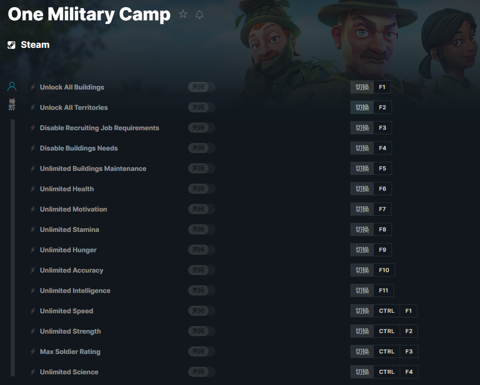 《军事营地》v2023.03.07十六项修改器[MrAntiFun]