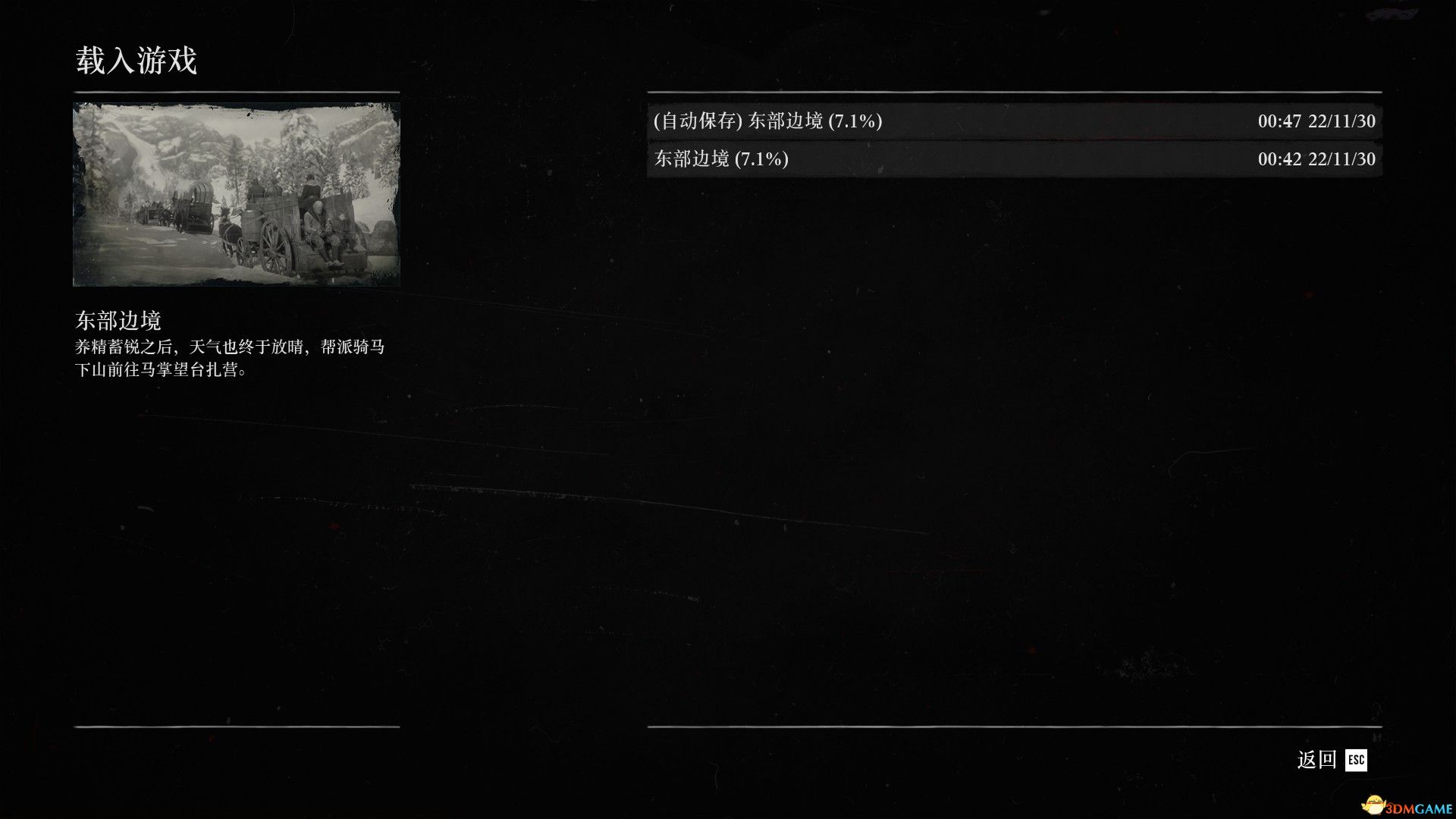 《荒野大镖客2》很干净的第二章初始存档