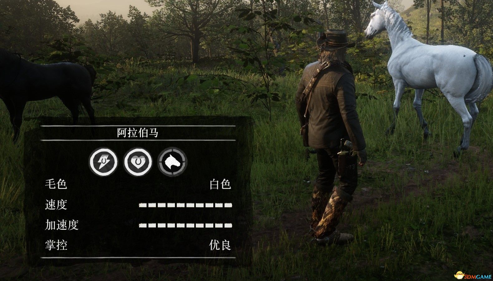《荒野大镖客2》满属性白色阿拉伯马MOD