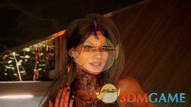 《赛博朋克2077》Bedellia的鲜艳的大头巾MOD