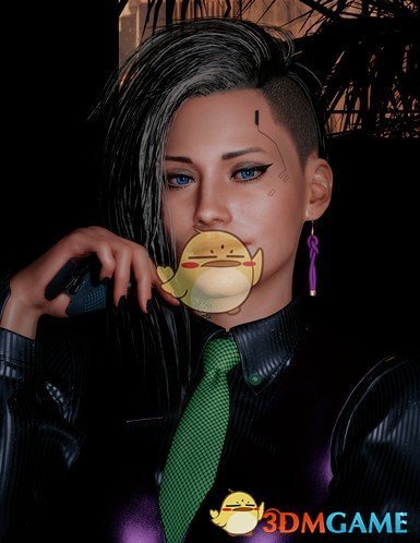 《赛博朋克2077》Young Rogue耳环重新着色MOD