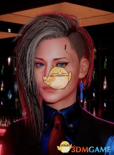 《赛博朋克2077》Young Rogue耳环重新着色MOD