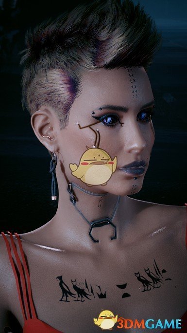 《赛博朋克2077》Young Rogue耳环重新着色MOD