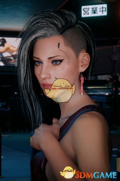 《赛博朋克2077》Young Rogue耳环重新着色MOD