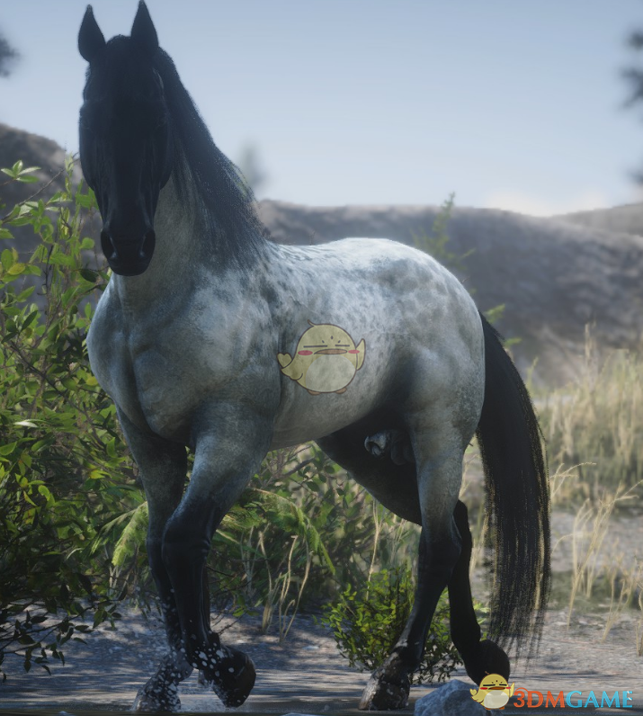 《荒野大镖客2》白身蓝点穆尔格斯马MOD