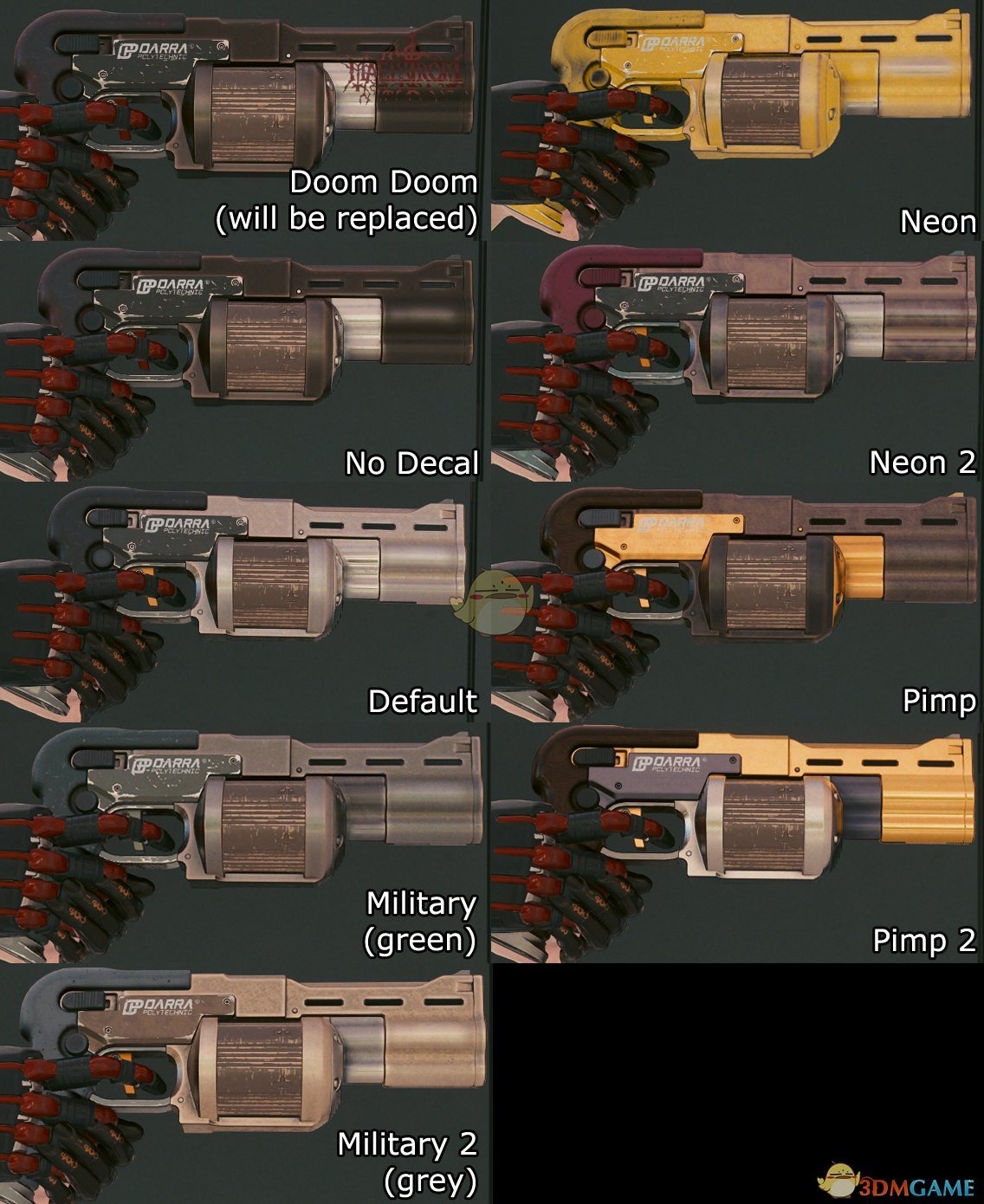 《赛博朋克2077》不朽武器-大木大木皮肤替换MOD
