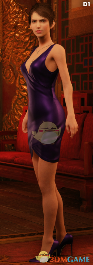 《最终幻想7：重制版》紫色晚礼裙深粉指甲的NPC杰西MOD
