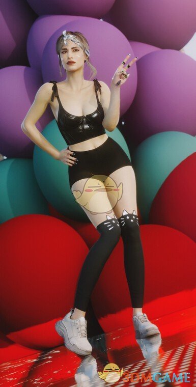 《赛博朋克2077》Nola Dreamer的猫咪过膝短袜MOD