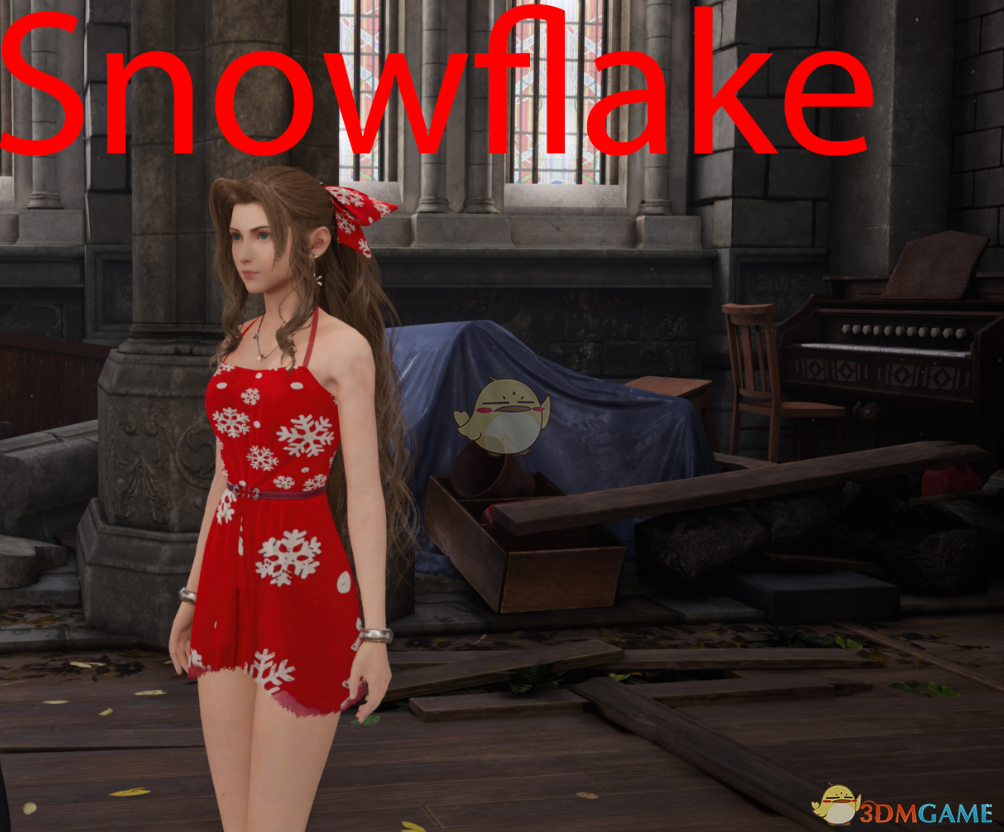 《最终幻想7：重制版》爱丽丝的雪花大胸少短女裙MOD