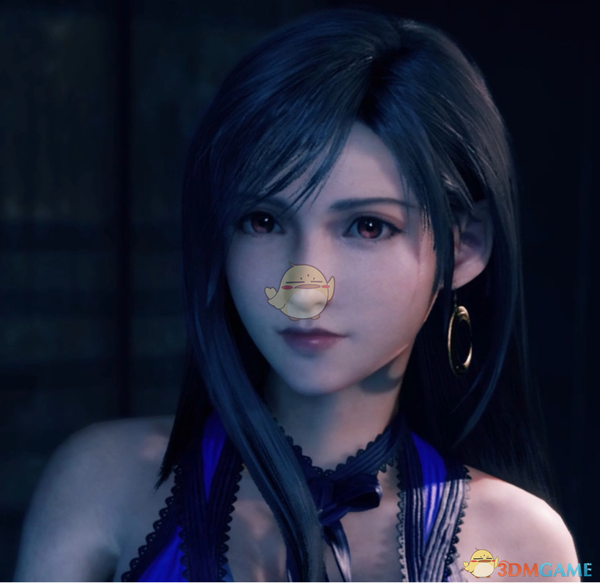 《最终幻想7：重制版》3DMigoto版适配紫衣连衣裙蒂法的妖艳妆容MOD