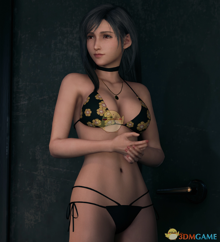 《最终幻想7：重制版》穿黄色斑点比基尼的蒂法MOD