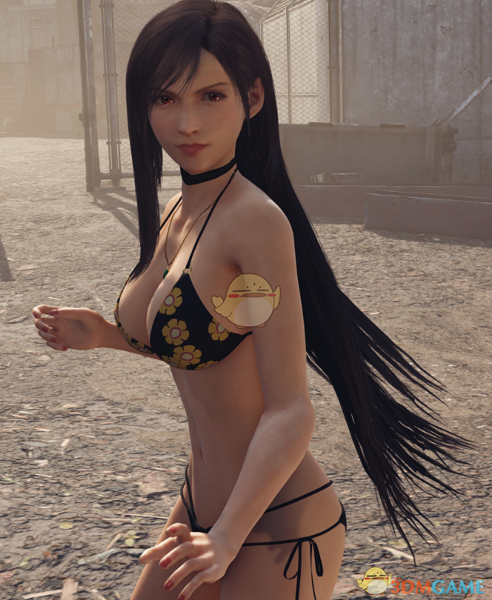 《最终幻想7：重制版》穿黄色斑点比基尼的蒂法MOD